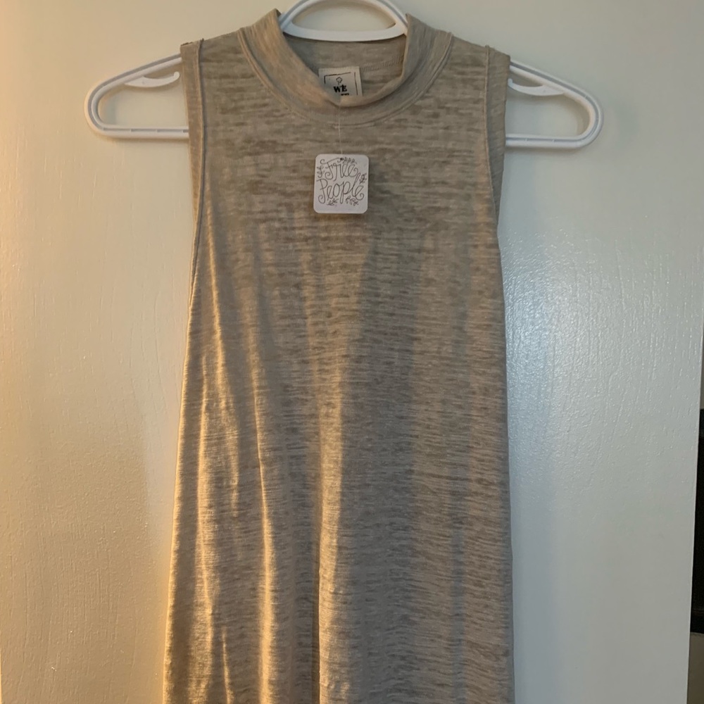 NWT Free People Mock Neck Tank in light green
